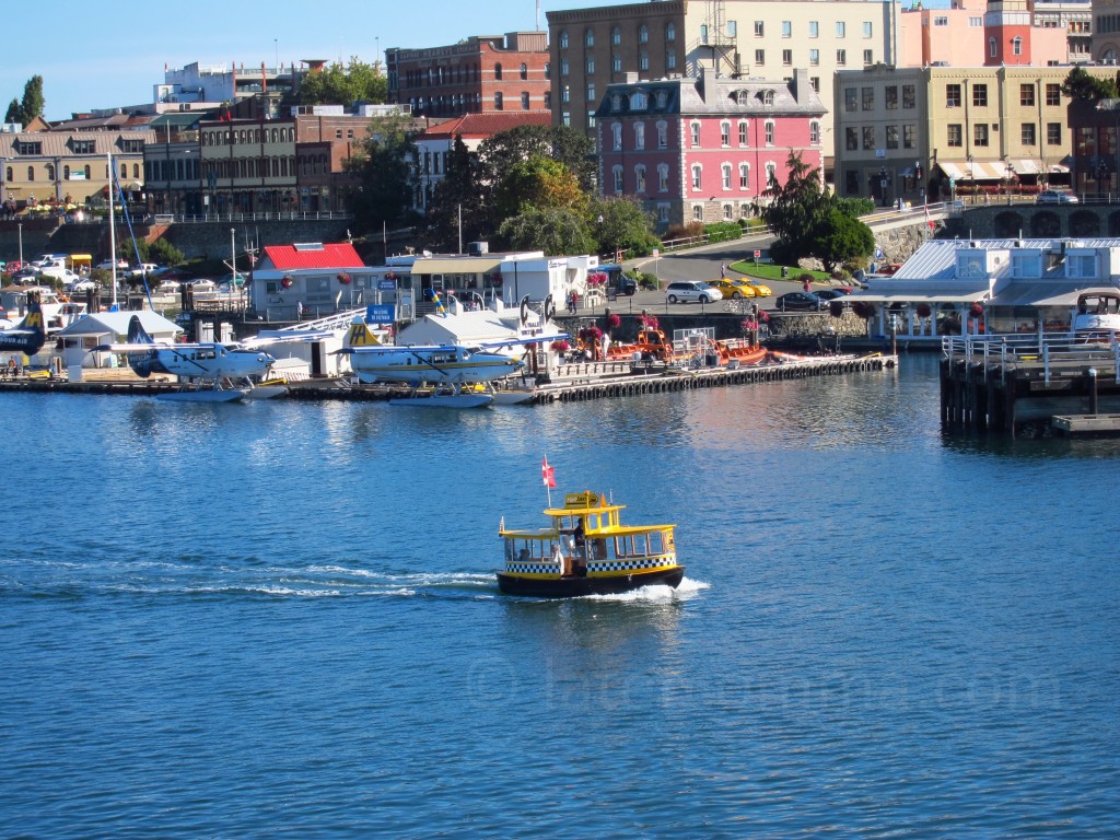 water taxi crossing the Inner Harbour