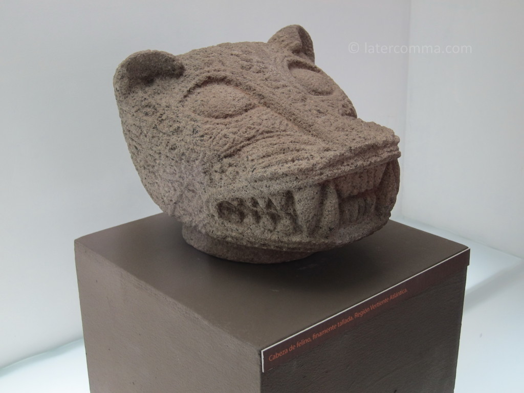 rock carving (jaguar head)