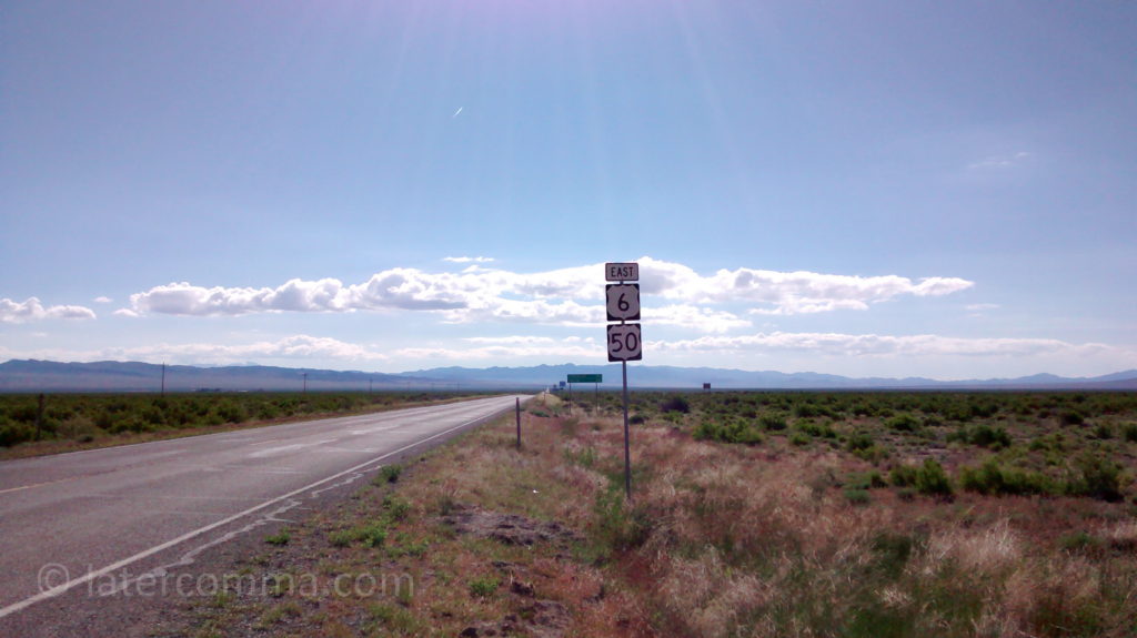 Entering Utah on US 50