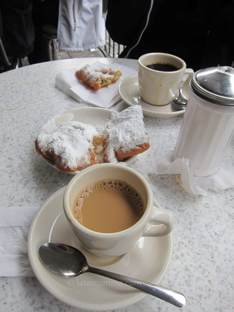 Beignets and coffee.