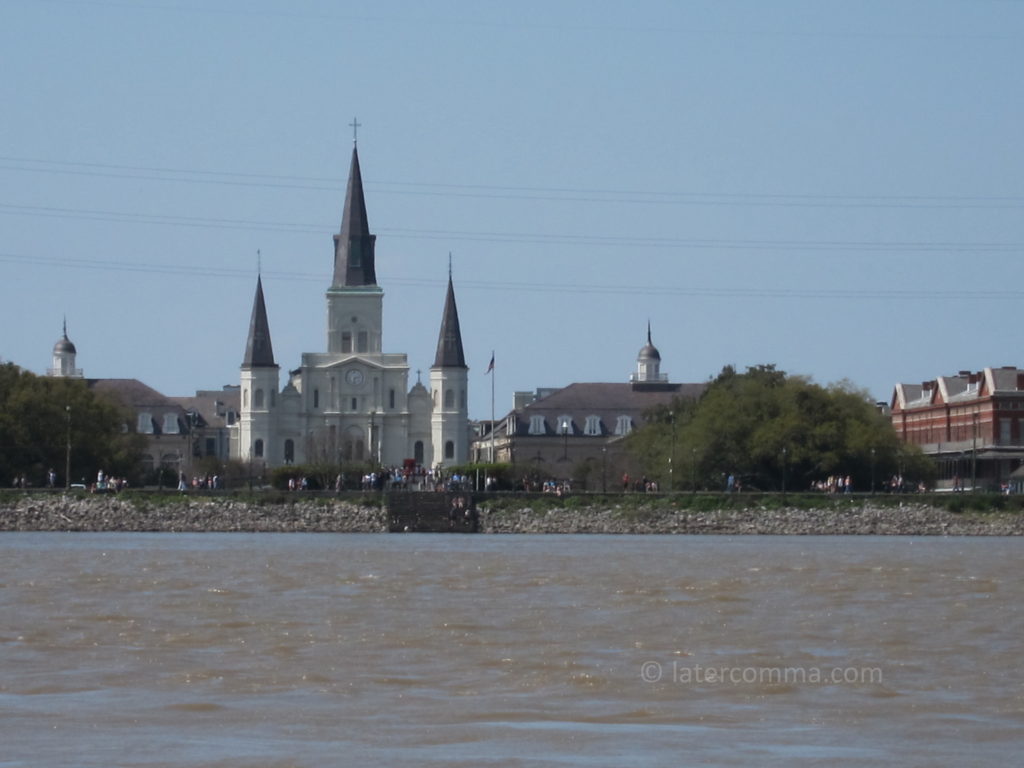 St. Louis Cathedral from the Mississippi.