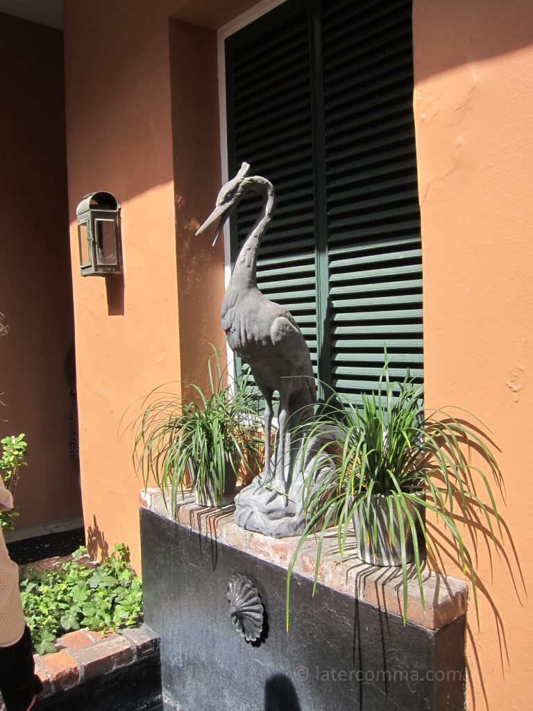 Sculpture in the courtyard.