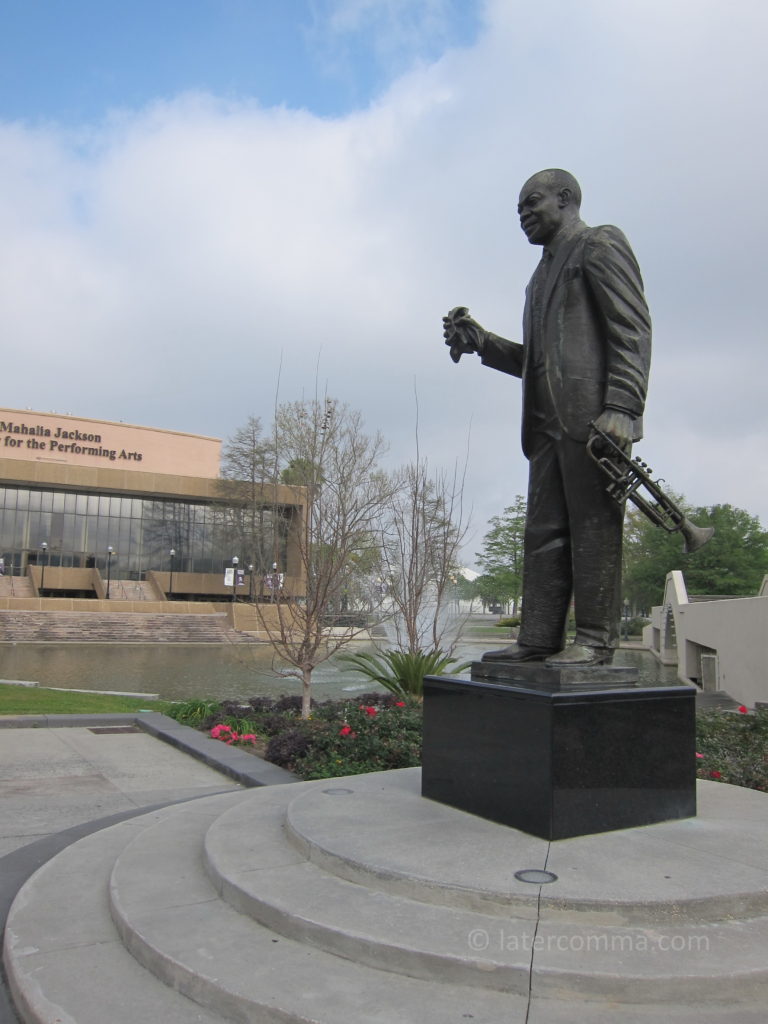 Louis Armstrong sculpture, Louis Armstrong Park.