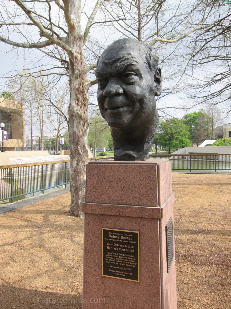 Sidney Bechet sculpture, Louis Armstrong Park