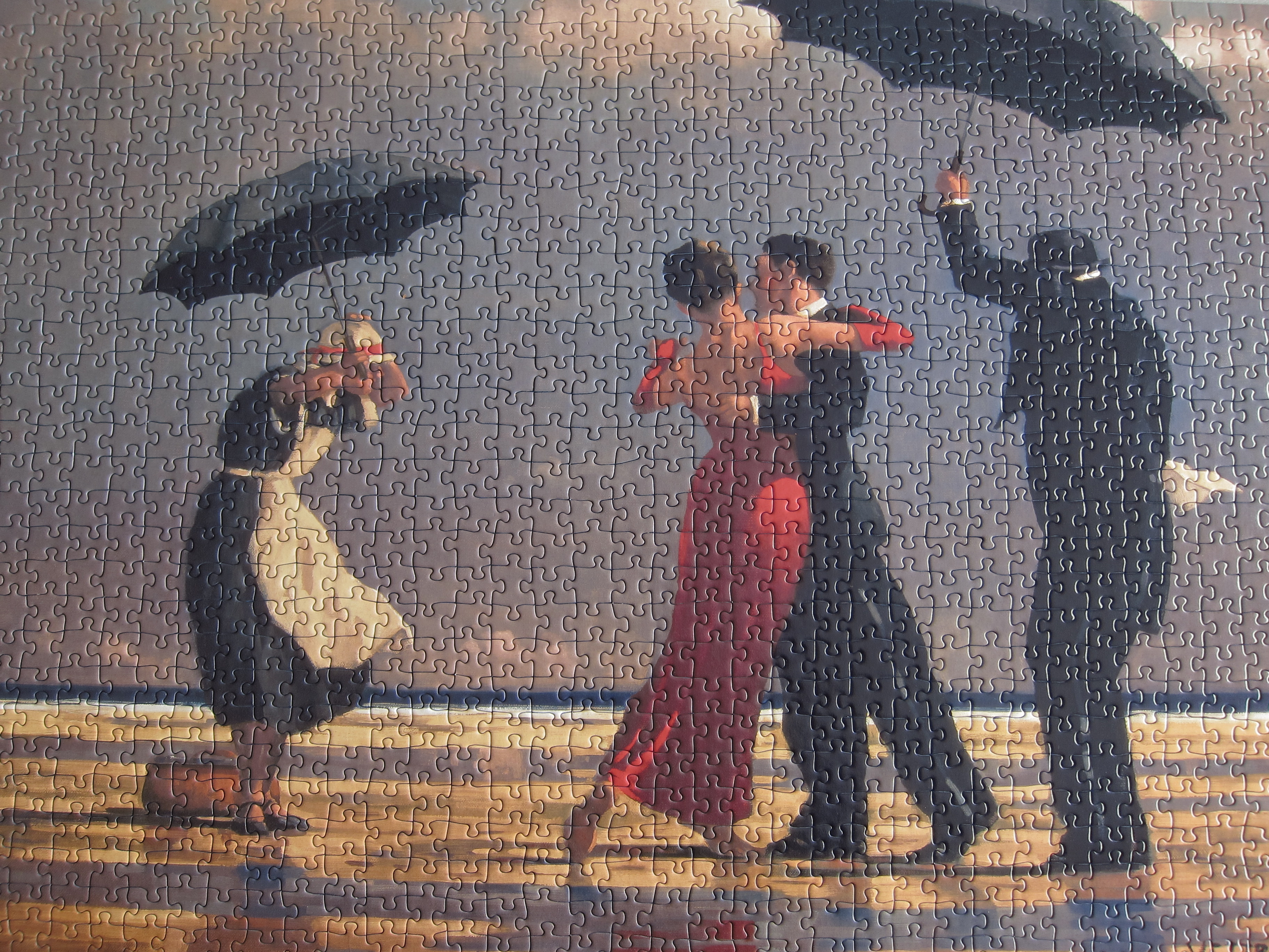 Puzzle based on The Singing Butler, a painting by Joe Vettriano.